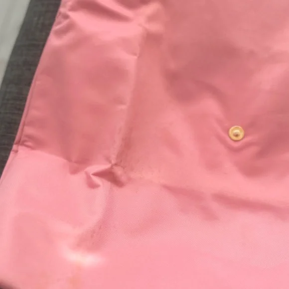 Longchamp Pink Tote Bag with Brown Leather and Zipper Closure - Picture 13 of 16